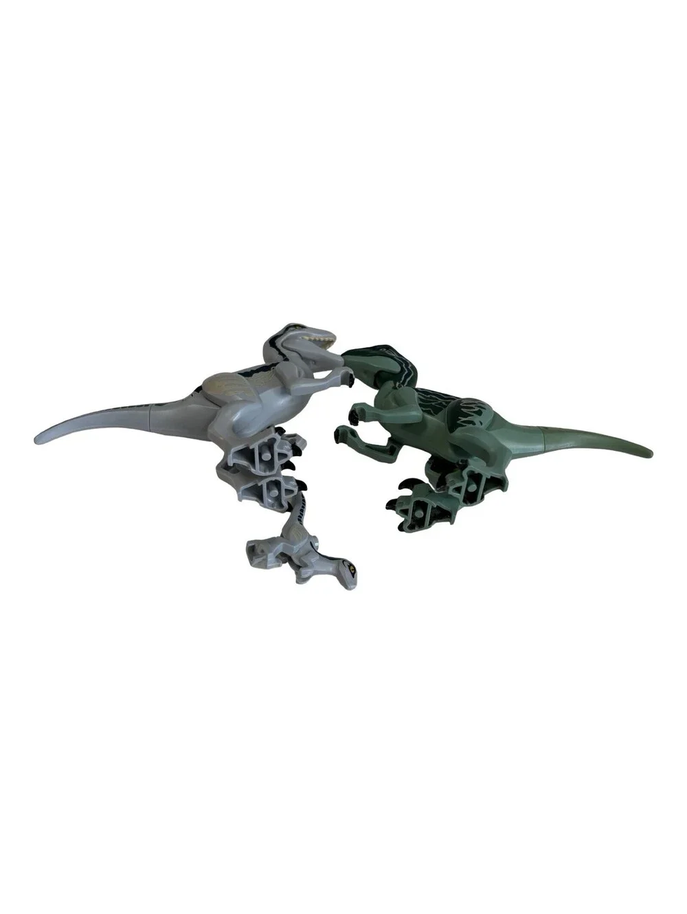 Lot Of 3 Lego Jurassic Park Raptors and Baby Dinosaur